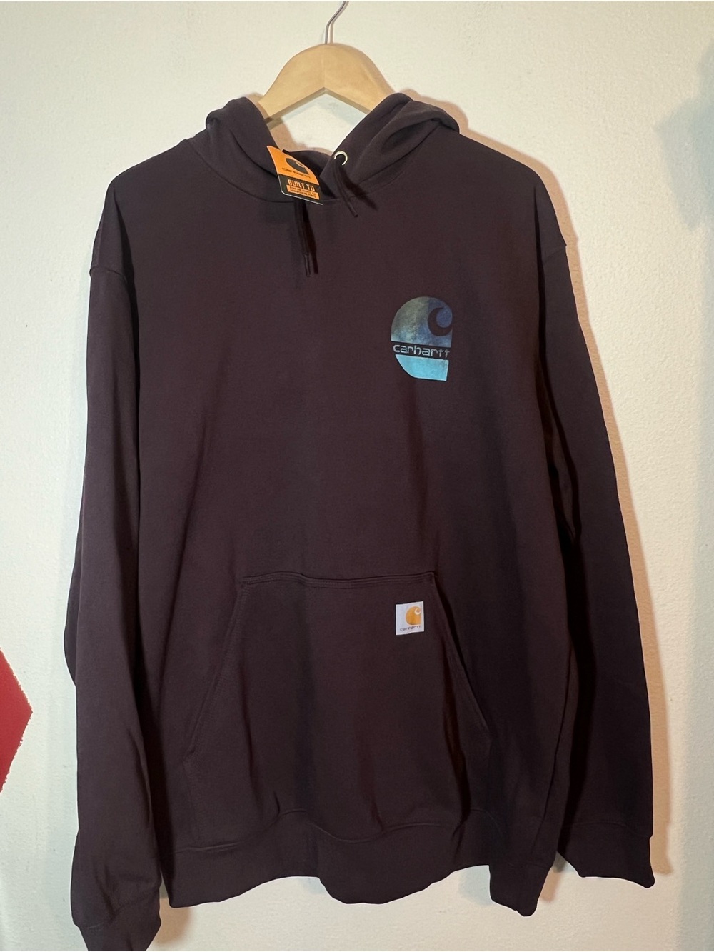Carhartt Men's Brown Hoodie Sweatshirt - Size XL Loose Fit NWT